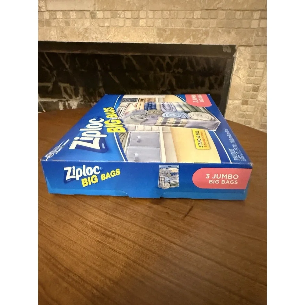 1 box Ziploc Big Bags Jumbo 20 Gallon Size (3 Count Pack) Storage Tote Bag